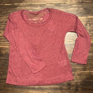 Crochet and Lace Detail Toddler Long Sleeve Top | Beautiful Rust Color | NEW 💕
